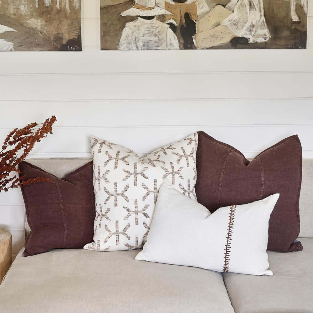 Luca Cushion Chocolate Home on Darley Mona Vale 