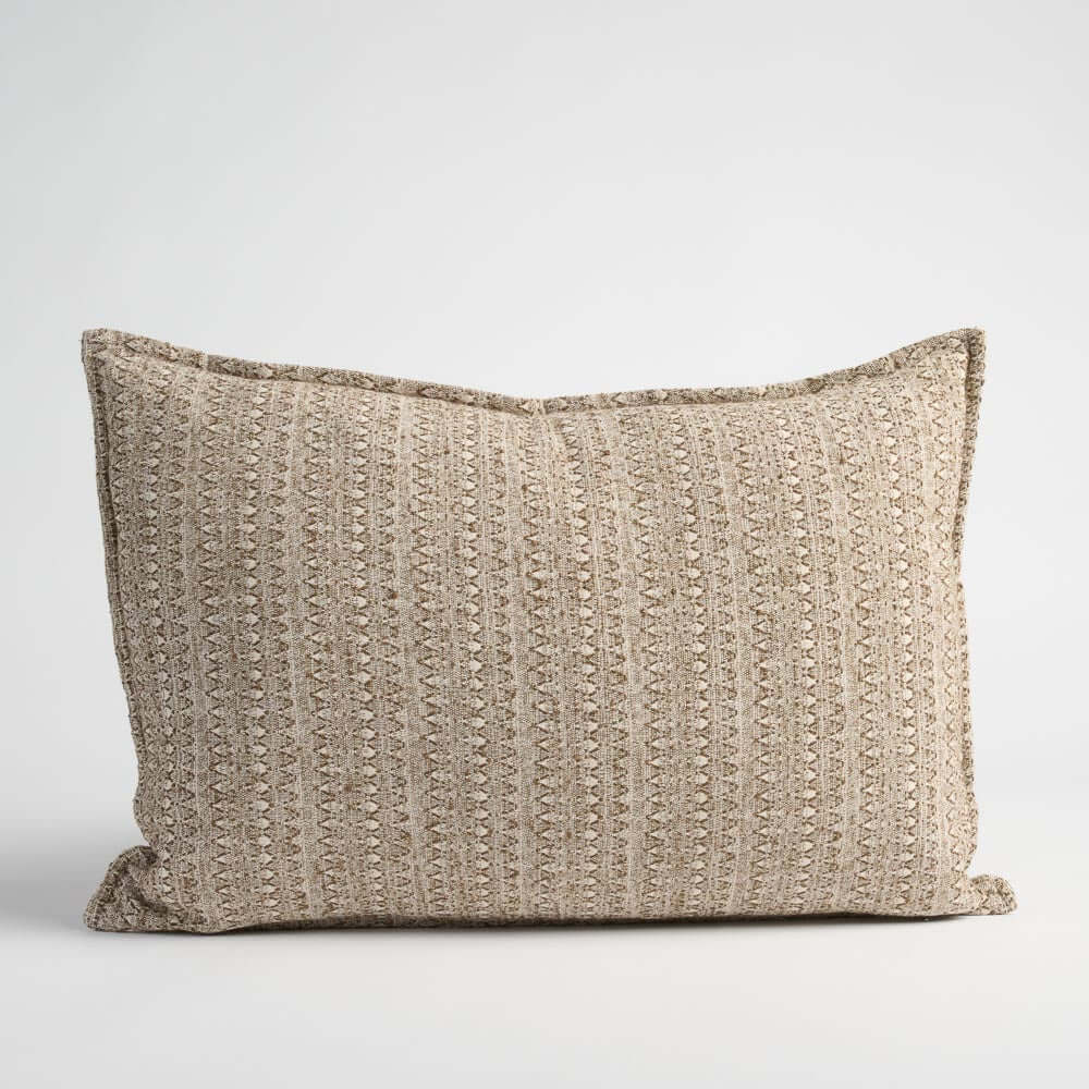 Lowan Cushion Natural/Chocolate Home on Darley Mona Vale