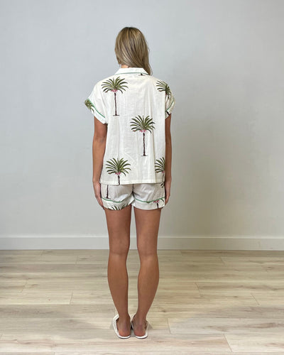 Palm Tree Short PJ Set