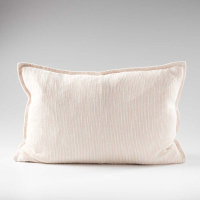 Myra Linen Cushion White/Musk Stripe - Home On Darley Mona Vale