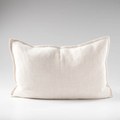 Myra Linen Cushion White/Musk Stripe - Home On Darley Mona Vale